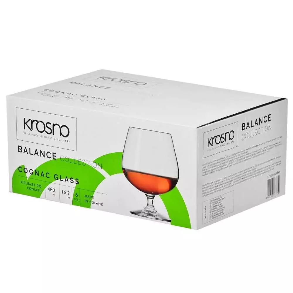 Бокал для brandy Krosno Balance 480 мл 5900345788630 - Фото 2