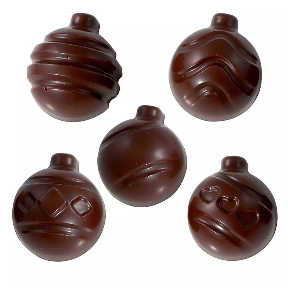 Форма для шоколада поликарбонатная Елочная игрушка 30 шт Martellato MA1974 - Фото 1