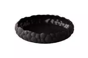 картинка Салатник, тарілка з бортом Studio Raw Bubble curved 1500 мл d24.5Xh5.5 см black - RD18826 від магазину BarYton