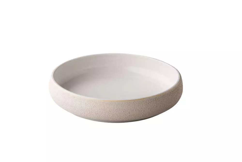 Тарелка глубокая с бортом, салатник Studio Raw Vulcanic 1255 мл d24Xh5 см white RD18528