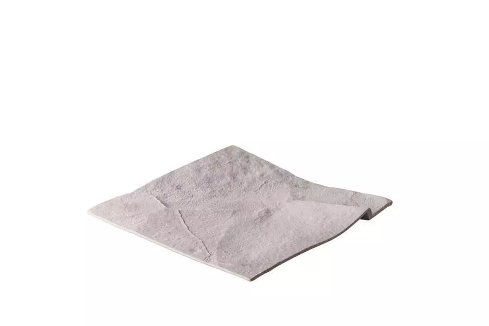 Тарелка мелкая квадратная Studio Raw stone rustic 22 см white RD19247