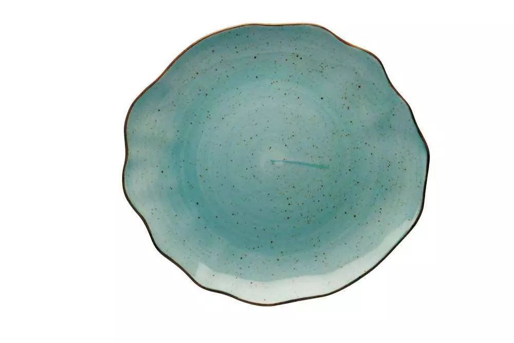 Тарелка мелкая Lubiana Stone age decor 33 см бирюзовая 4658-6630L - Фото 1