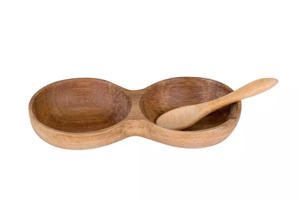Блюдо двойное с ложкой Cosy&Trendy Acacia 15X7,5XH3,5 см 2689315 - Фото 1