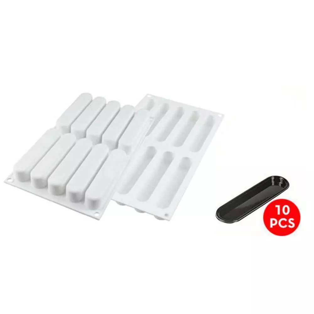 Силіконова форма для десертів FASHION ECLAIR Silikomart - FASHION ECLAIR 80 - Фото 1