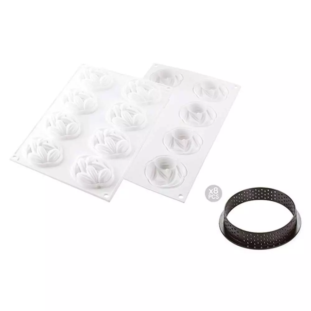 Набор форм для тартов COCOA Silikomart KIT TARTE RING COCOA D70 MM - Фото 1