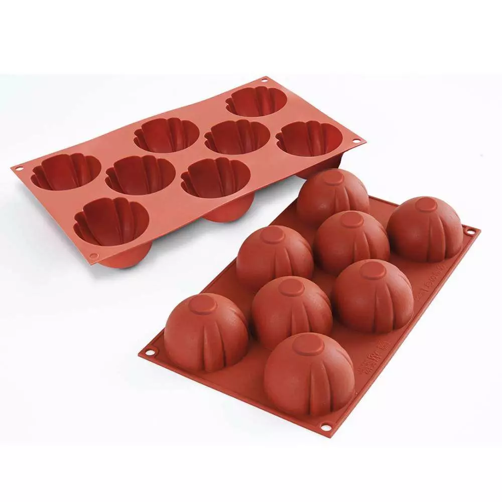 Силиконовая форма для десертов CUPOLE STRIATE Silikomart SF159/C - Фото 1