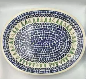 картинка Блюдо овальне Boleslawiec 34X26.7 см - GU-1007/1001 від магазину BarYton