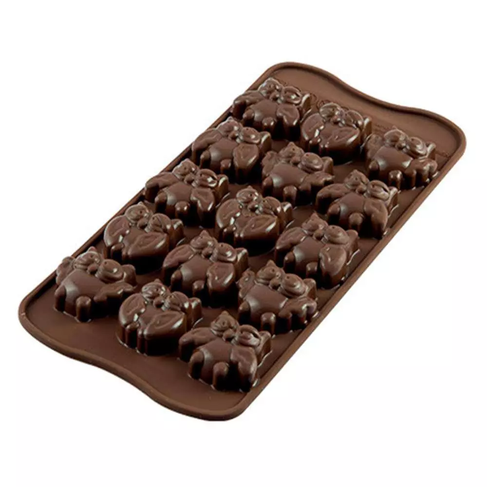Силиконовая форма для шоколада Сова 112,5 мл Silikomart SCG26 - Фото 2