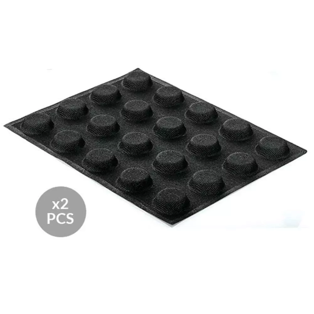 Набор силиконовых форм для выпечки 2 шт с перфорацией КРУГ d 5 см Silikomart AIR PLUS 16 ROUND - Фото 1