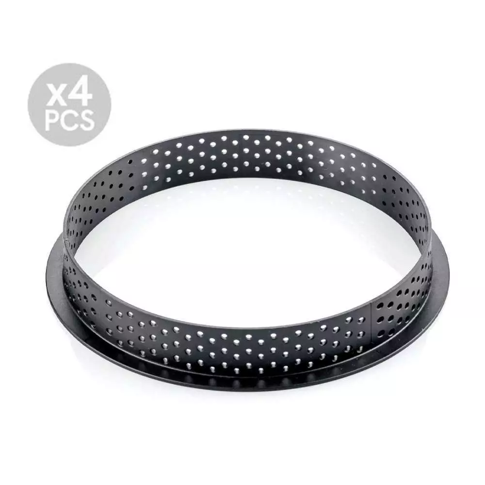 Набор форм для тарталеток 4 шт (d 120 мм) Silikomart TARTE RING ROUND D120 H20 MM - Фото 1