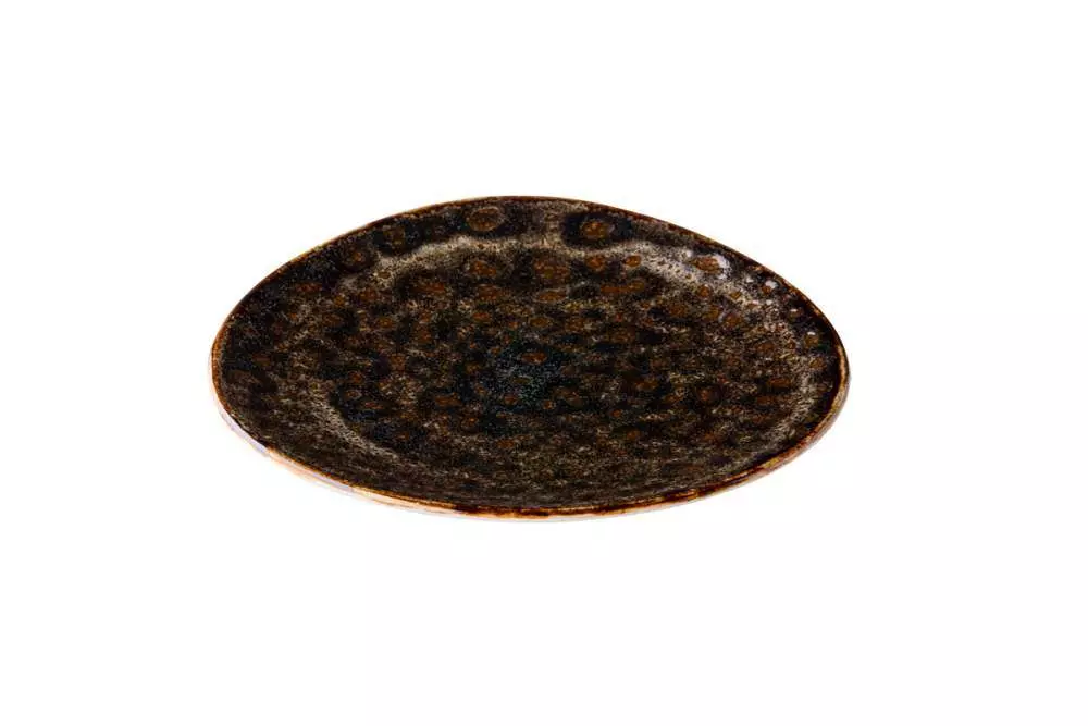 Тарелка мелкая треугольная Style Point Authentic Jersey d21 см brown QU91005