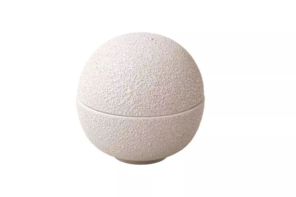 Салатник с крышкой ball Studio Raw Vulcanic 900 мл d15.8 см white RD18521 - Фото 1