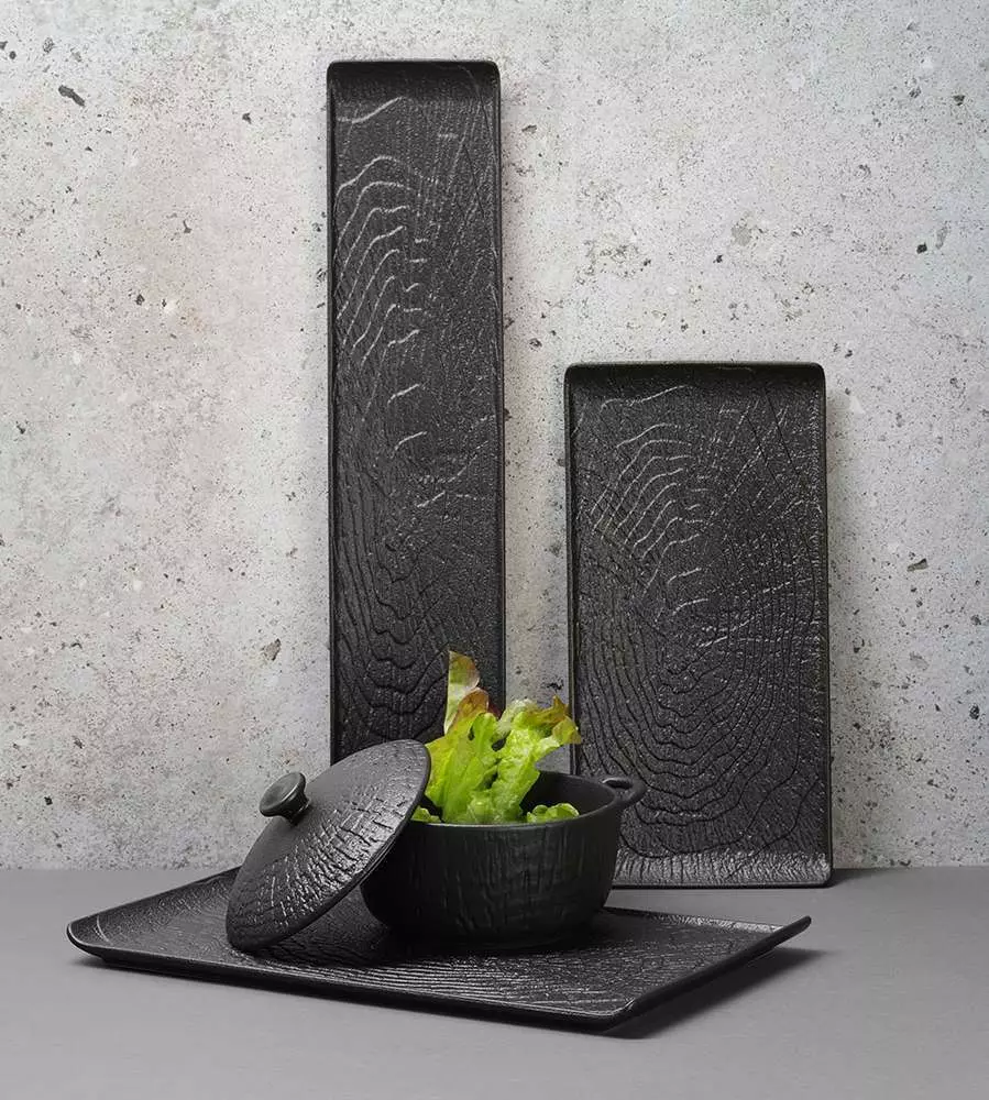 Тарелка прямоугольная, блюдо Fine Dine Crust 46.8X10Xh1.5 см 769850 - Фото 2