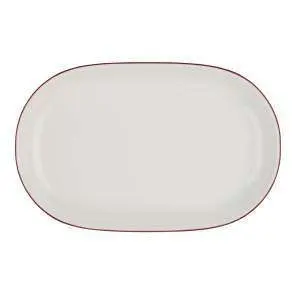 Тарілка овальна ID Fine Modest Maroon 33X21 см magnus 13001-143033