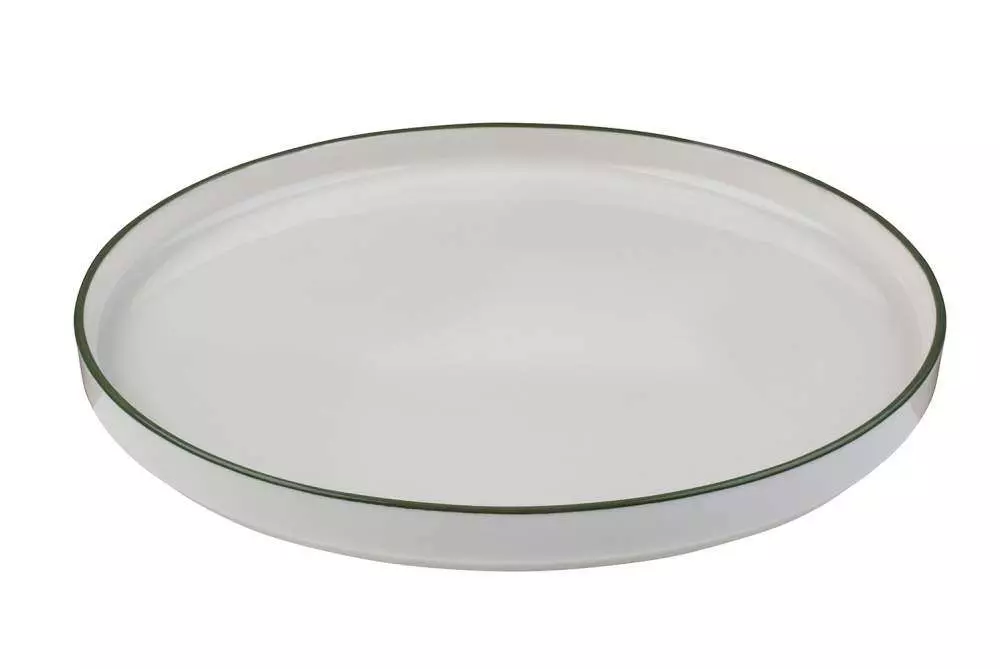 Тарілка мілка з бортом ID Fine Modest Green stolt 21 см - 16001-161021 - Фото 1