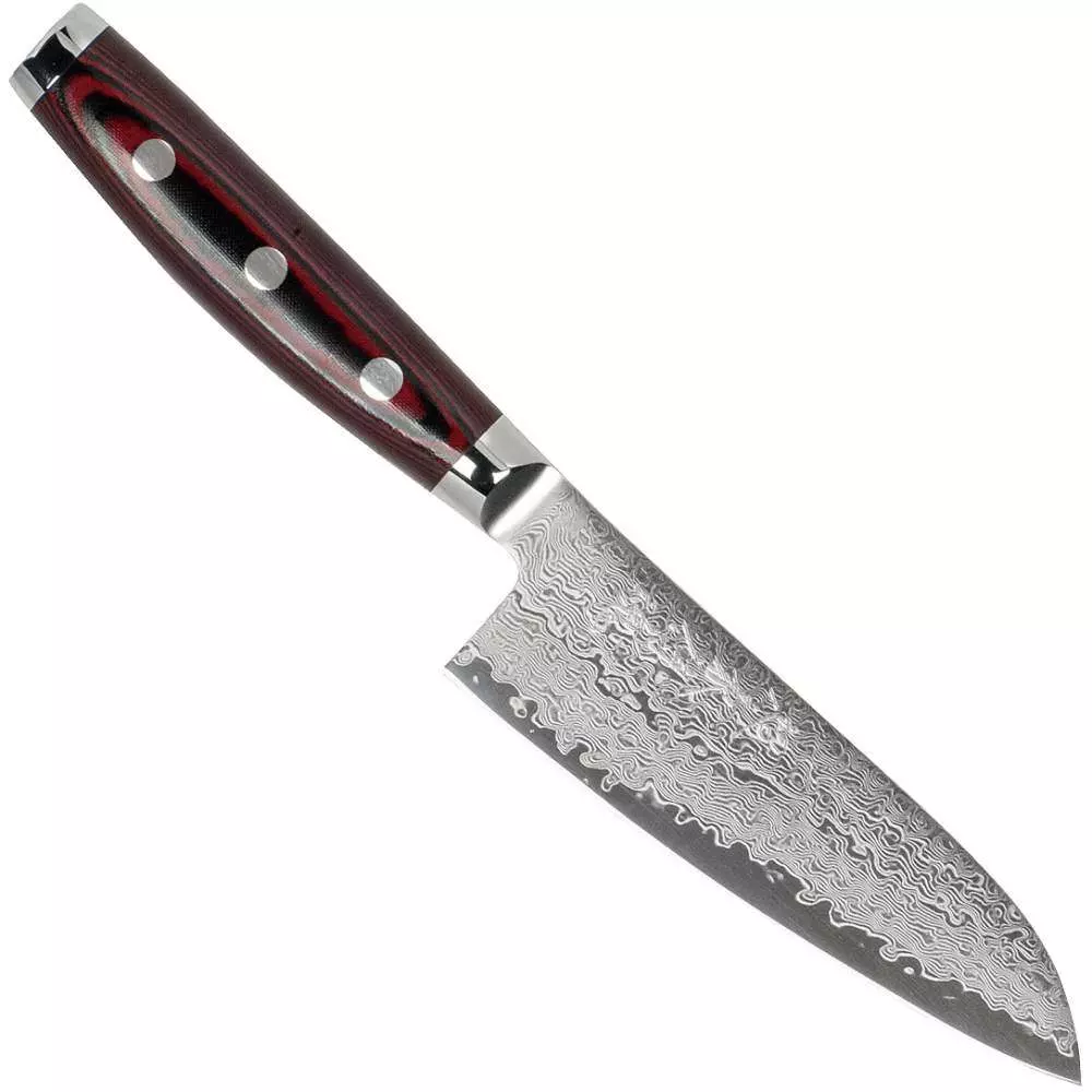 Нож Сантоку 125 мм дамасская сталь, серия SUPER GOU Yaxell 37112