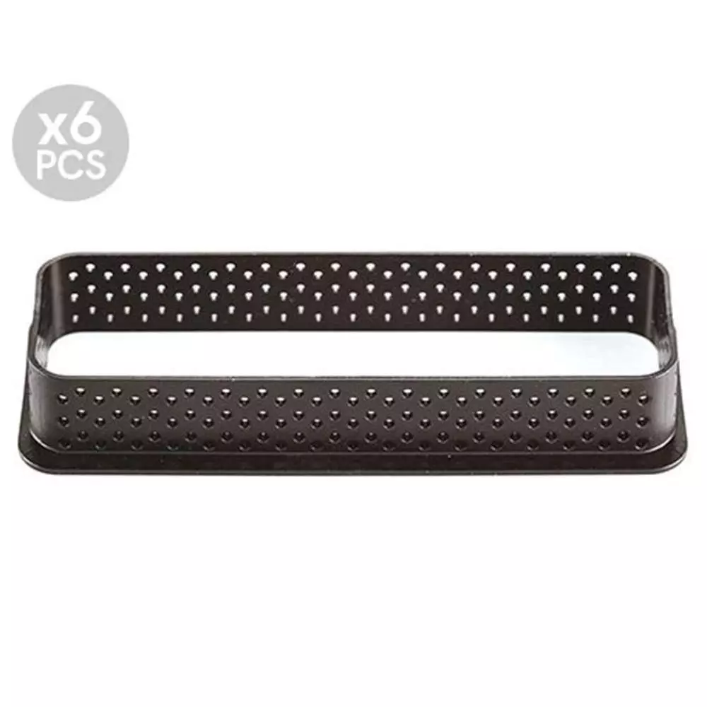 Набор форм для тарталеток 6 шт (120х35 мм) Silikomart TARTE RING RECTANGULAR 120X35 H20 MM - Фото 1