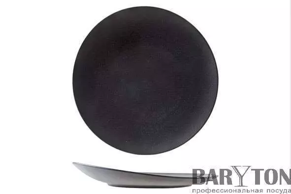 Тарелка мелкая скошеная Cosy&Trendy Blackstone 27 см 5437127 - Фото 2