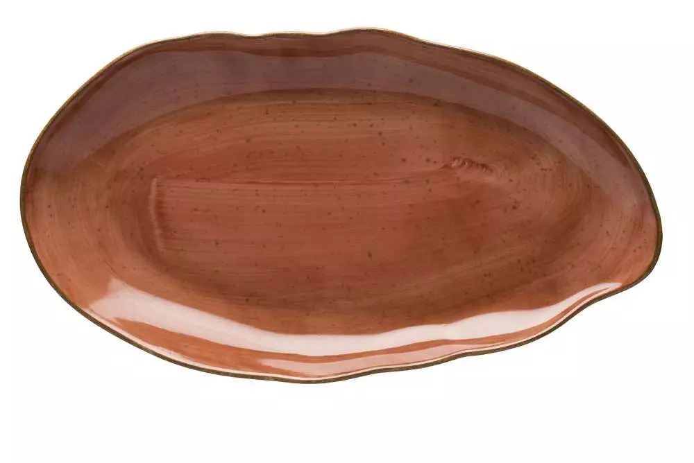 Блюдо Lubiana Stone age decor 38 см цегельне - 4662-6630M