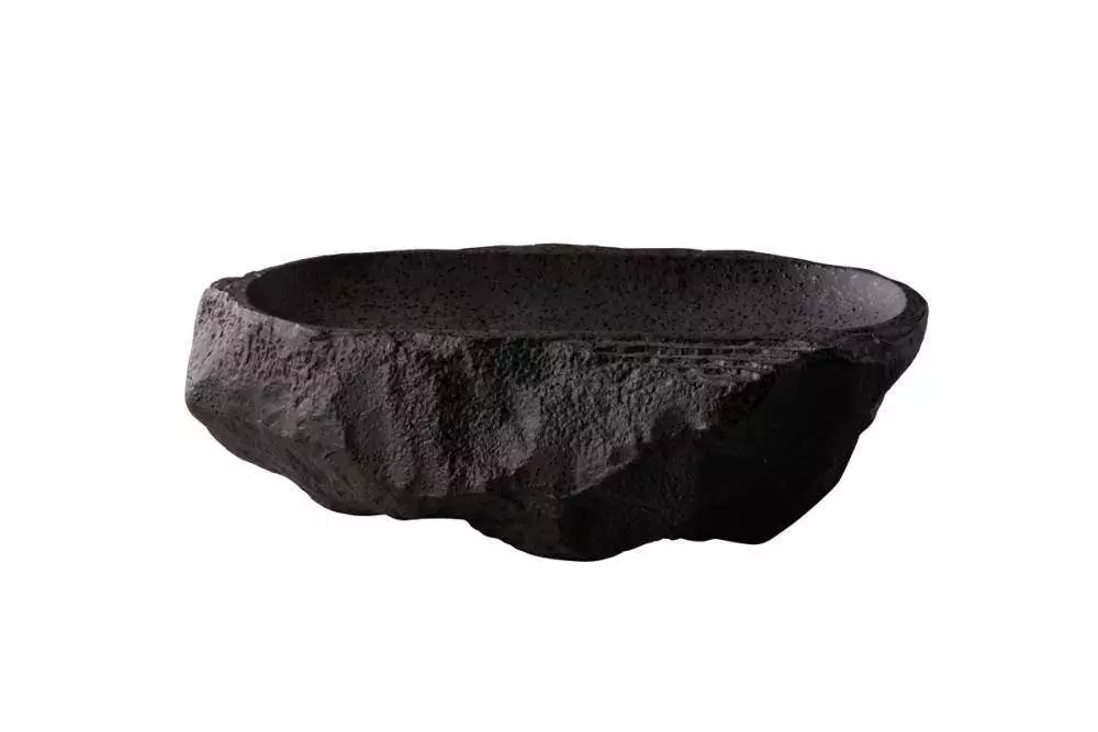 Тарілка овальна Studio Raw Natural Stone 23X15 X h6.5 см black - RD19102 - Фото 1
