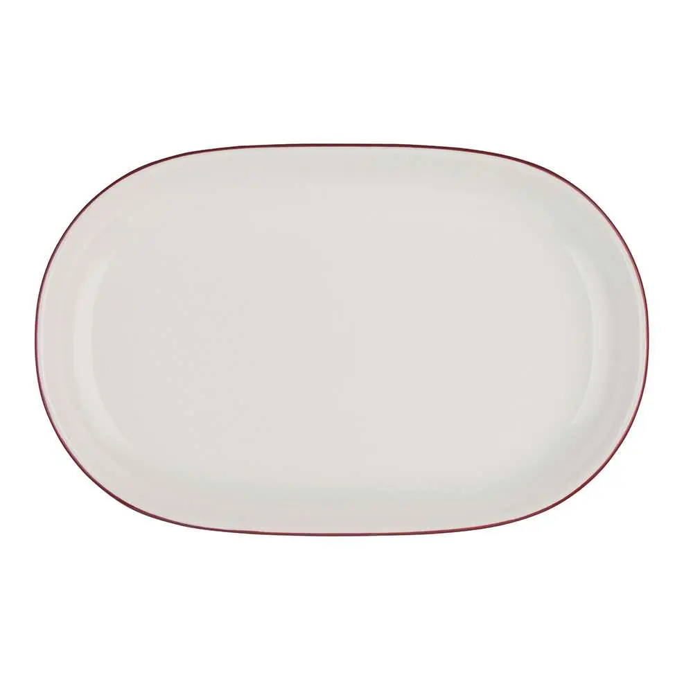 Тарелка овальная ID Fine Modest Maroon 28X18 см magnus 13001-143028 - Фото 1