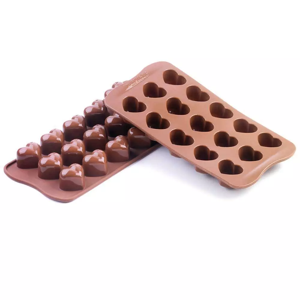 Силиконовая форма для шоколада Сердечко 10 мл Silikomart SCG01 - Фото 2