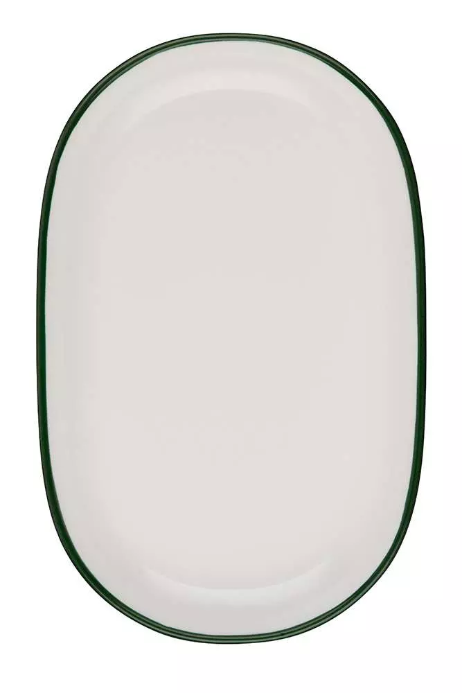 Тарілка овальна ID Fine Modest Green magnus 33X21 см - 16001-143033 - Фото 3