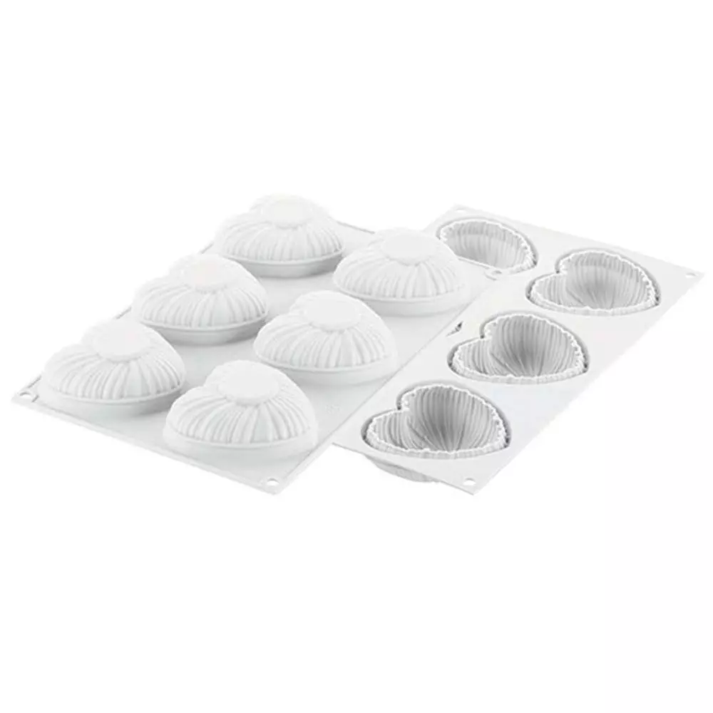 Силиконовая форма для десертов Сердце 110 мл Silikomart LOVELY 110 - Фото 3