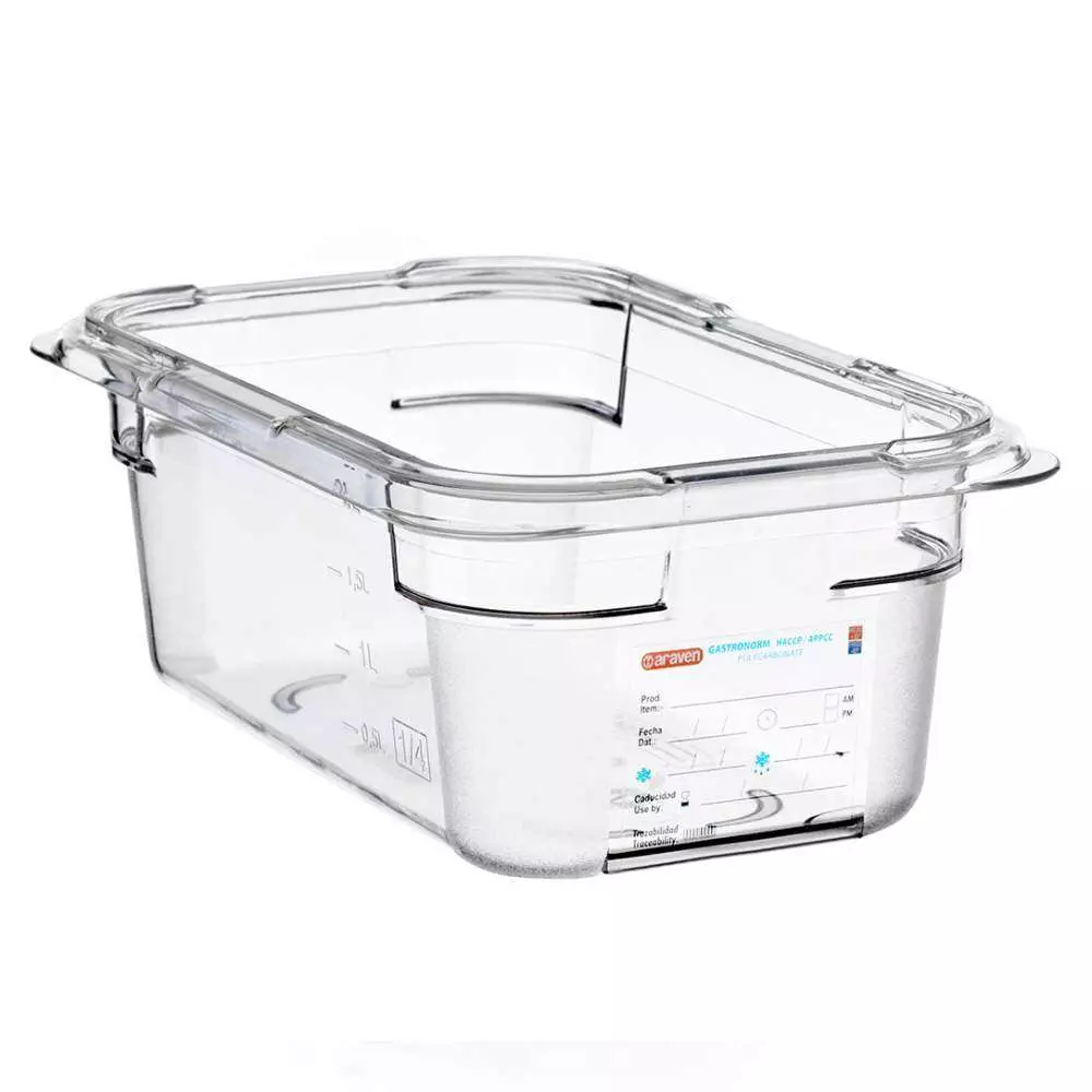 Гастроемкость из поликарбоната GN 1/4 h-10 см 2,8 л Araven 09817