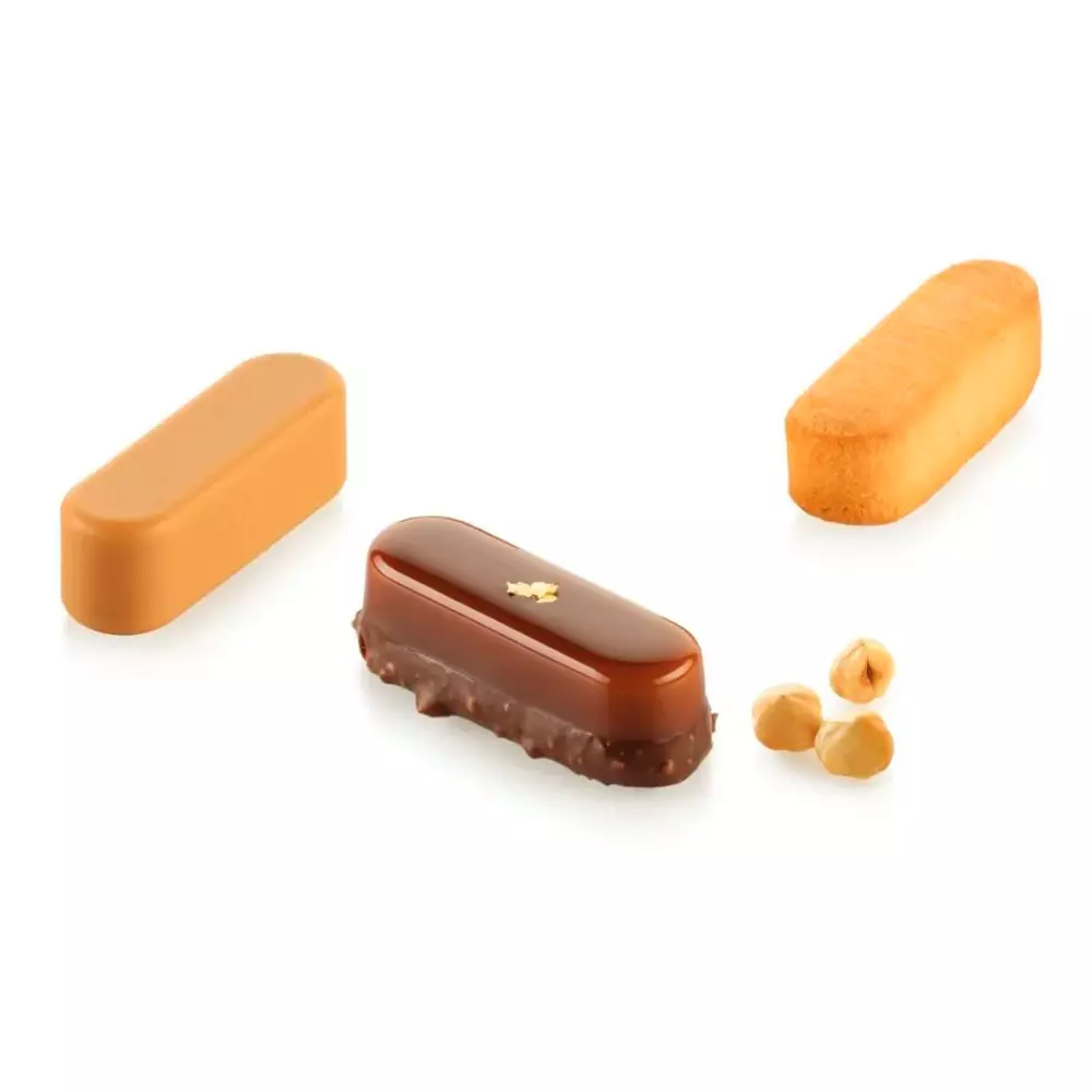 Силіконова форма для десертів ECLAIR XS 14 мл Silikomart ECLAIR XS 14 - Фото 1