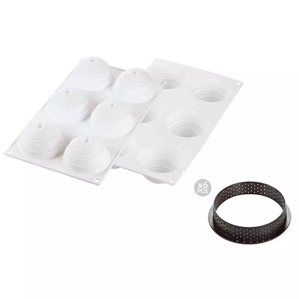 Набор форм для тартов MONTBLANC Silikomart KIT TARTE RING MONTBLANC D80 MM - Фото 2