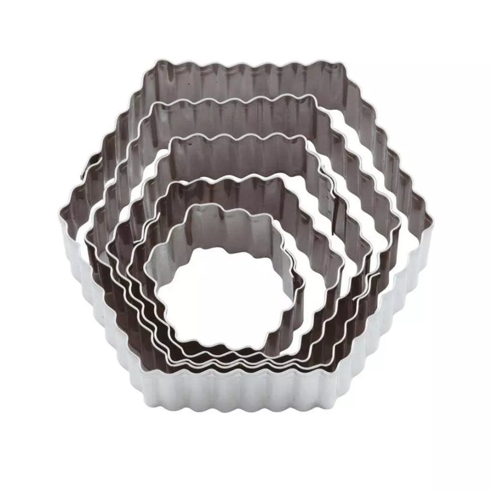 Набор форм для выпечки 5 шт "Шестиугольник" h 3,5 см Paderno 47315-10