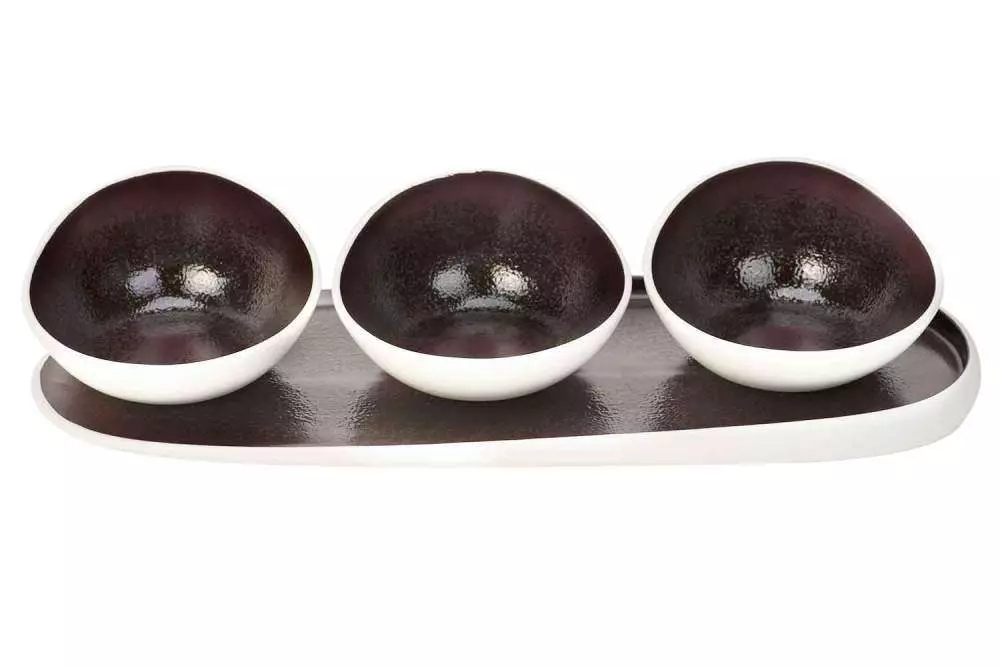 Салатники Cosy&Trendy Aubergina 4шт (блюдо 38,5X14,5 см , D12XH7.2 см) 7296385