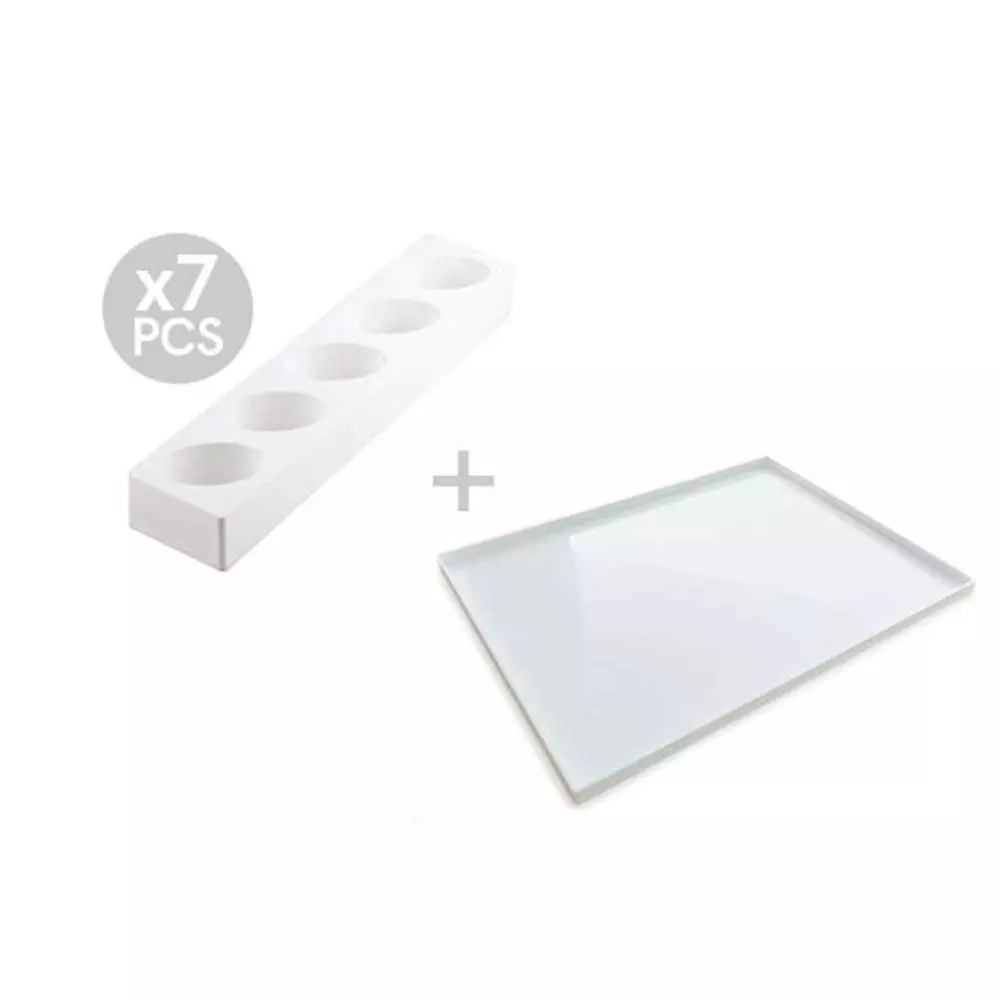 Силиконовая форма для десертов MULTIFLEX OVAL 125 мл х 35 шт Silikomart MULTIFLEX OVAL 125/7 - Фото 1