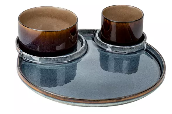 Тарілка на 3 відділення Cosy&Trendy Quintana D32 см з двома соусниками D8XH6 - D11X6HCM - 5950003
