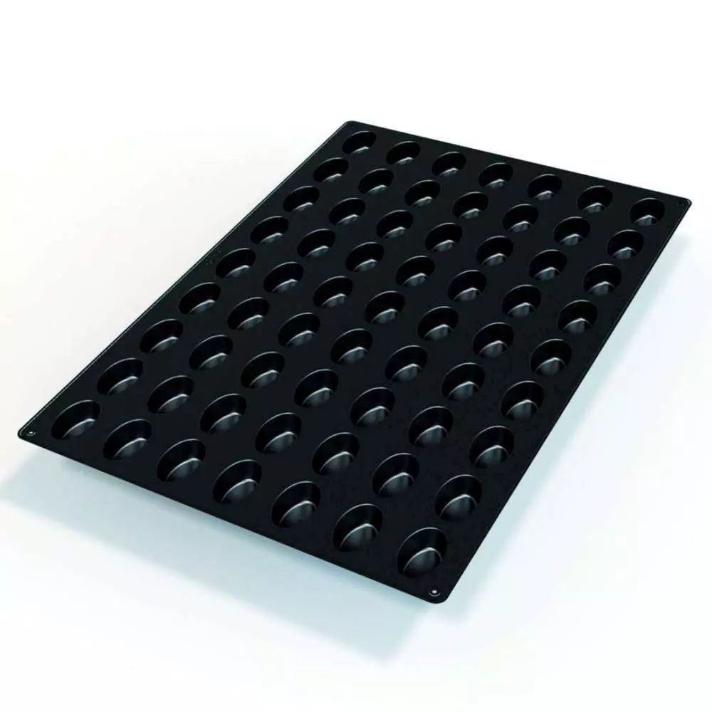 Силиконовая форма для десертов МИНИ ОВАЛ Silikomart SQ056/YL - Фото 2
