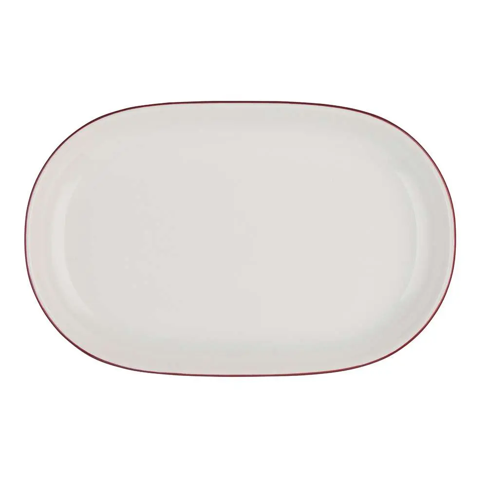 Тарілка овальна ID Fine Modest Maroon 33X21 см magnus 13001-143033 - Фото 1