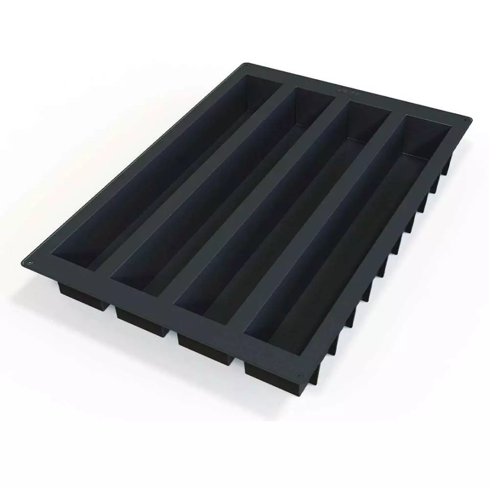 Силиконовая форма для десертов РУЛЕТ 49,5х7 см Silikomart SQ016/YL - Фото 2