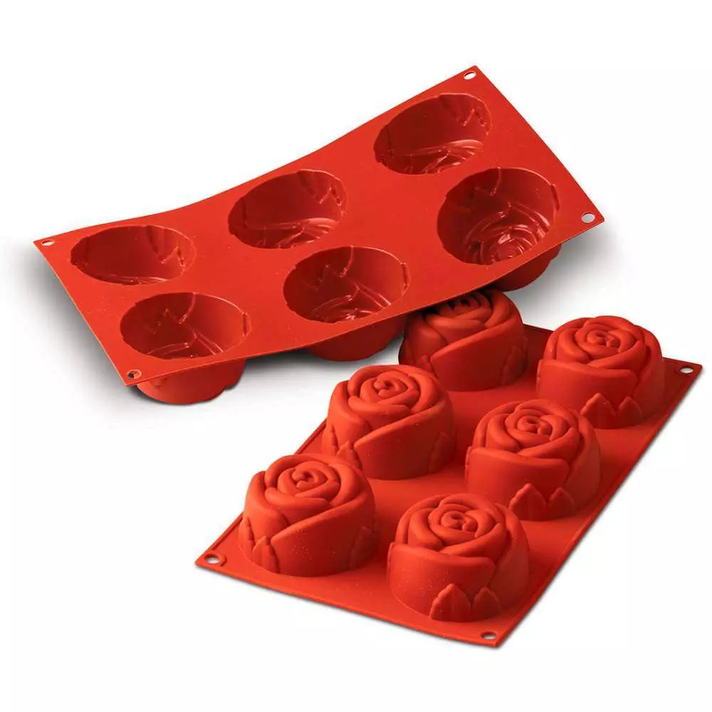 Силиконовая форма для десертов ROSE Silikomart SF077/C - Фото 1