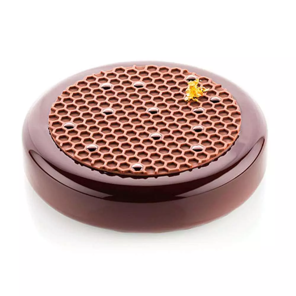 Силиконовый коврик для декора "Медовые соты" d 14-18 cм Silikomart ALVEOLE 9 - Фото 3