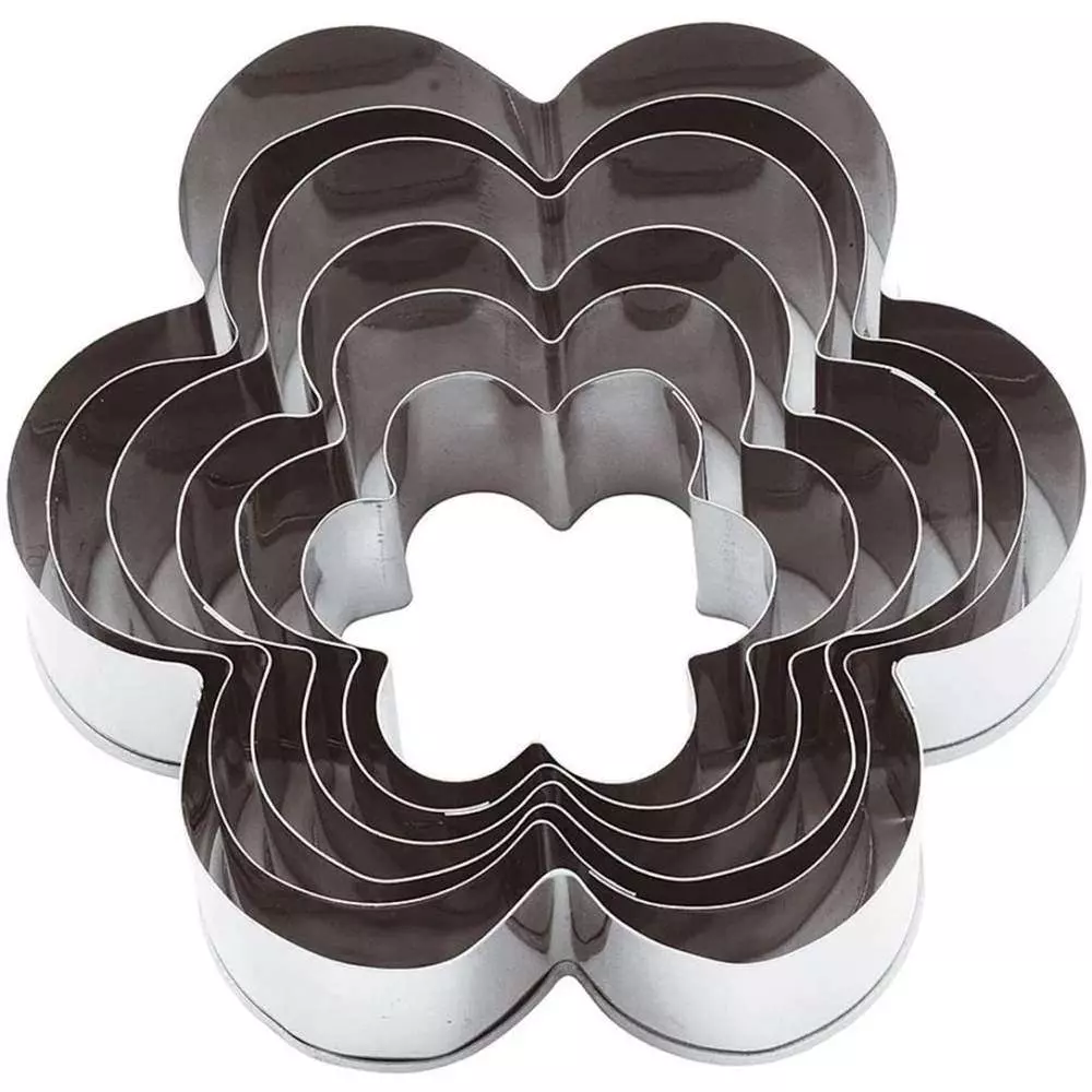 Набор вырубок для теста ЦВЕТОК 6 шт, 10 см Paderno 47306-10 - Фото 1