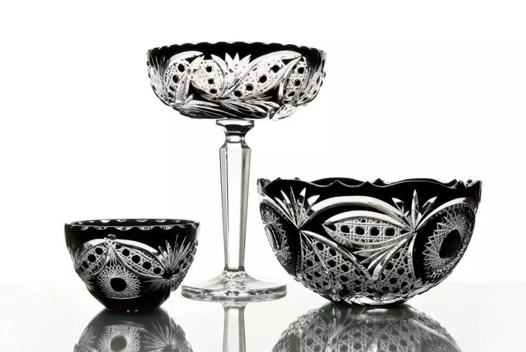 посуда из цветного хрусталя